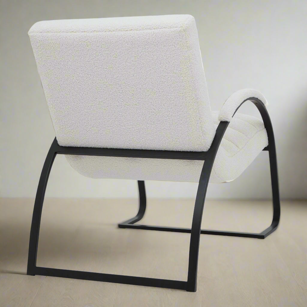 Boucle Ribbed Ark Chair