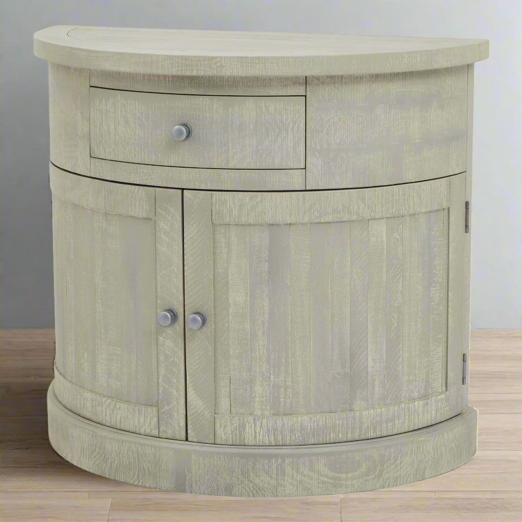 Saltaire Collection Half Moon 2 Door Cupboard With Drawer