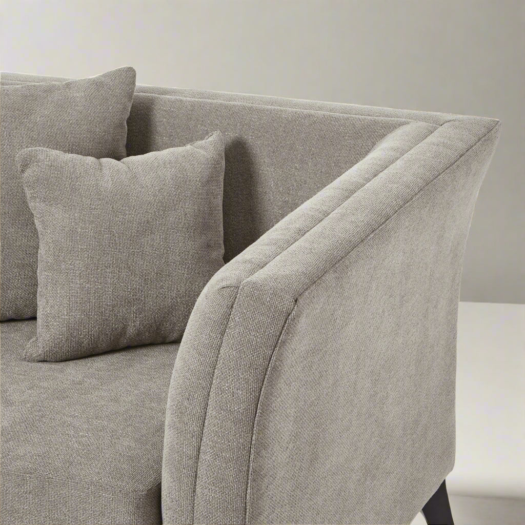 Vesper Taupe Cushion Back Snuggle Chair