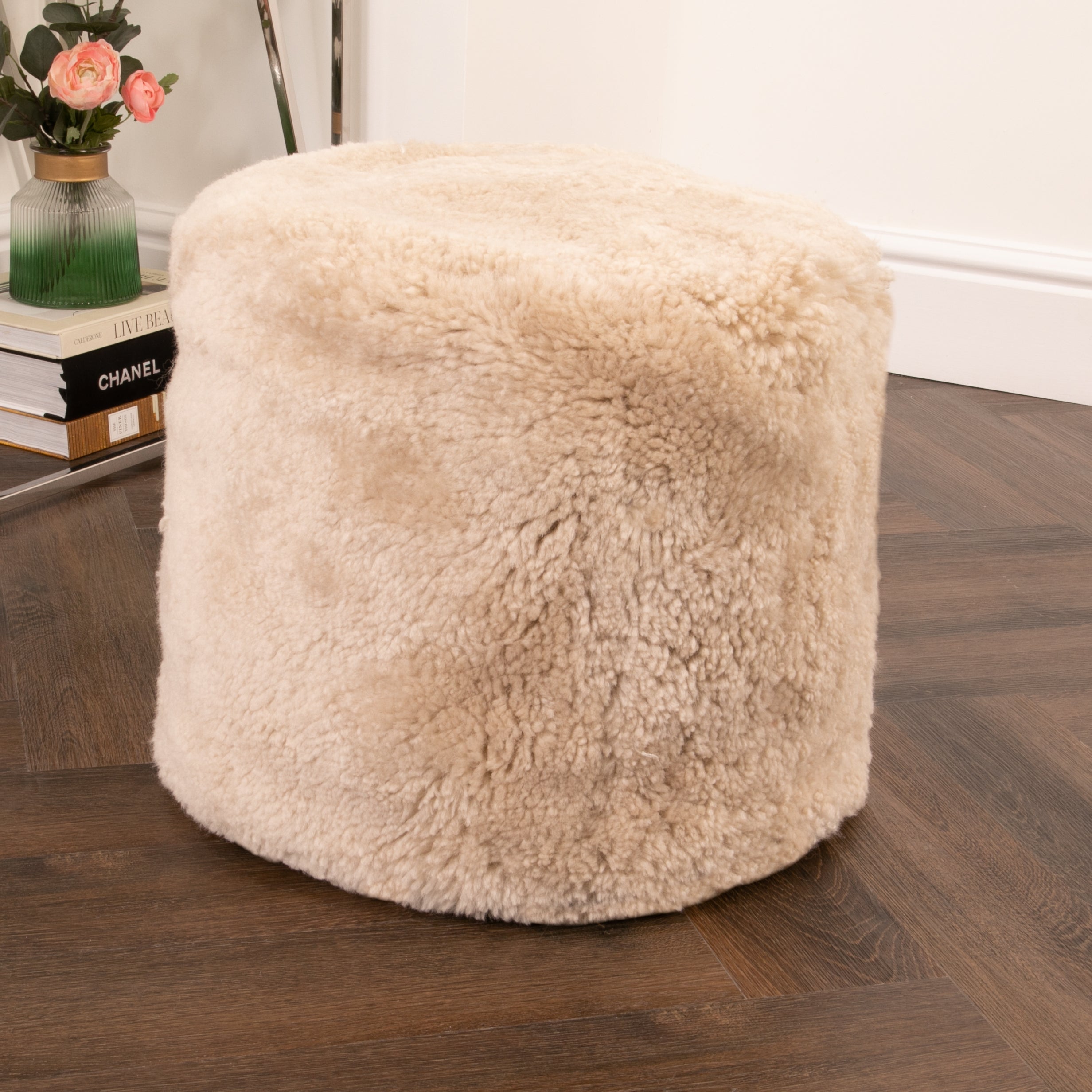 Natural New Zealand Short Pile Pouffe