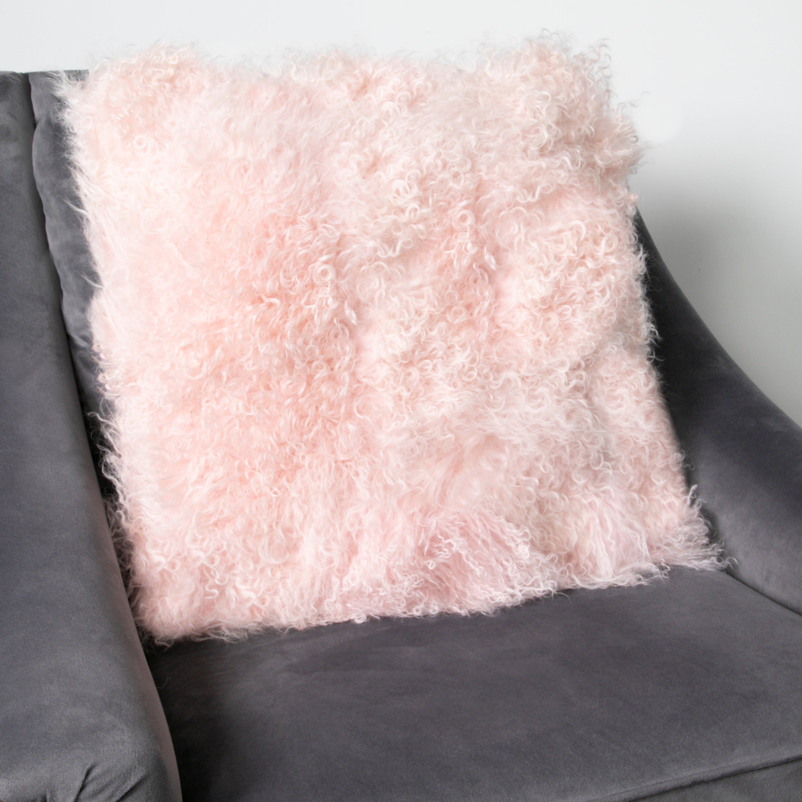 Natural New Zealand Sheepskin Curly Square Cushions