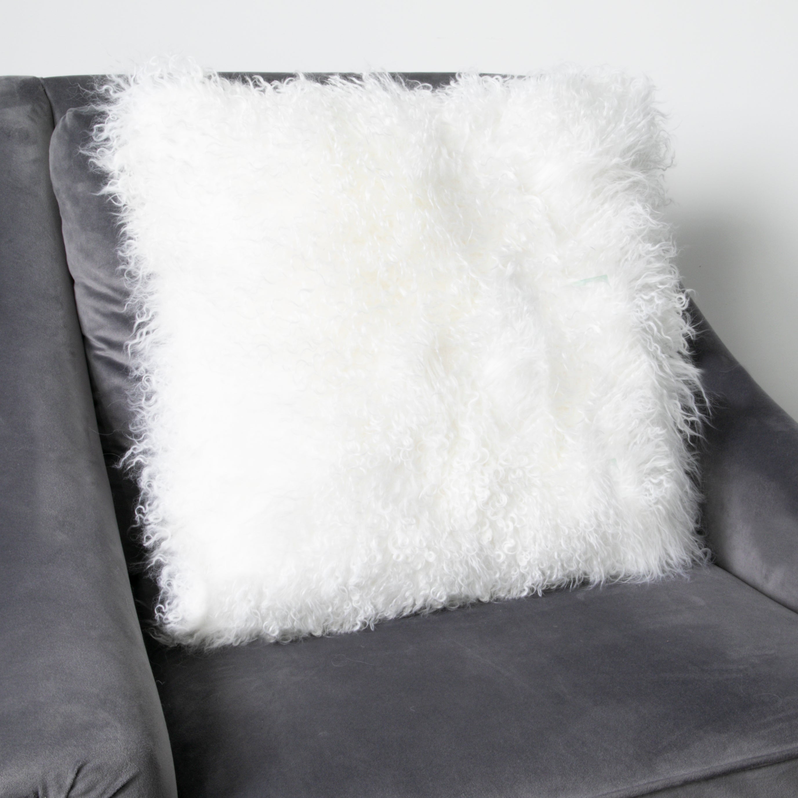 Natural New Zealand Sheepskin Curly Square Cushions