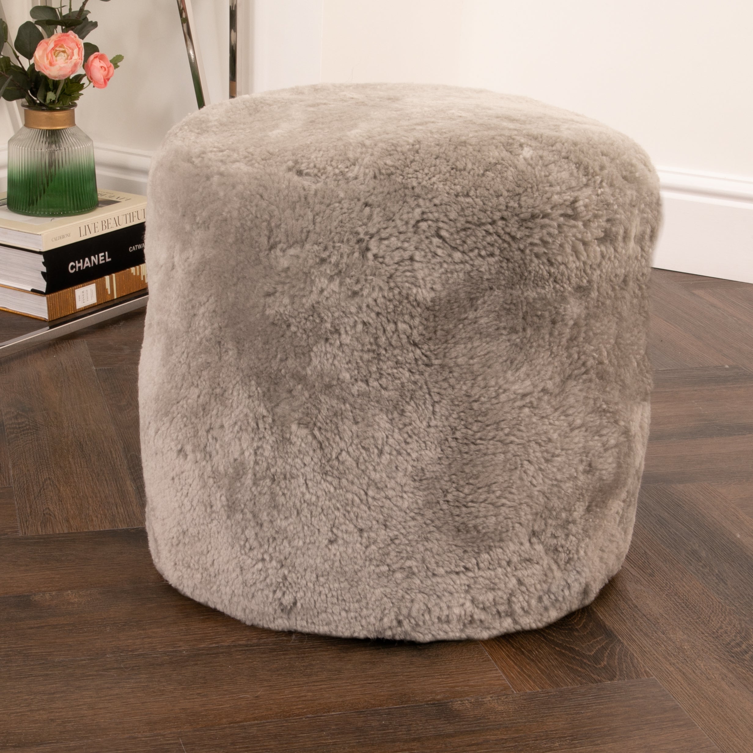 Natural New Zealand Short Pile Pouffe