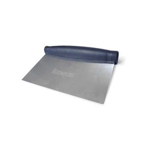 A white background shot of the igneus pizza oven dough cutter showing the igneus BBQ pizza oven logo