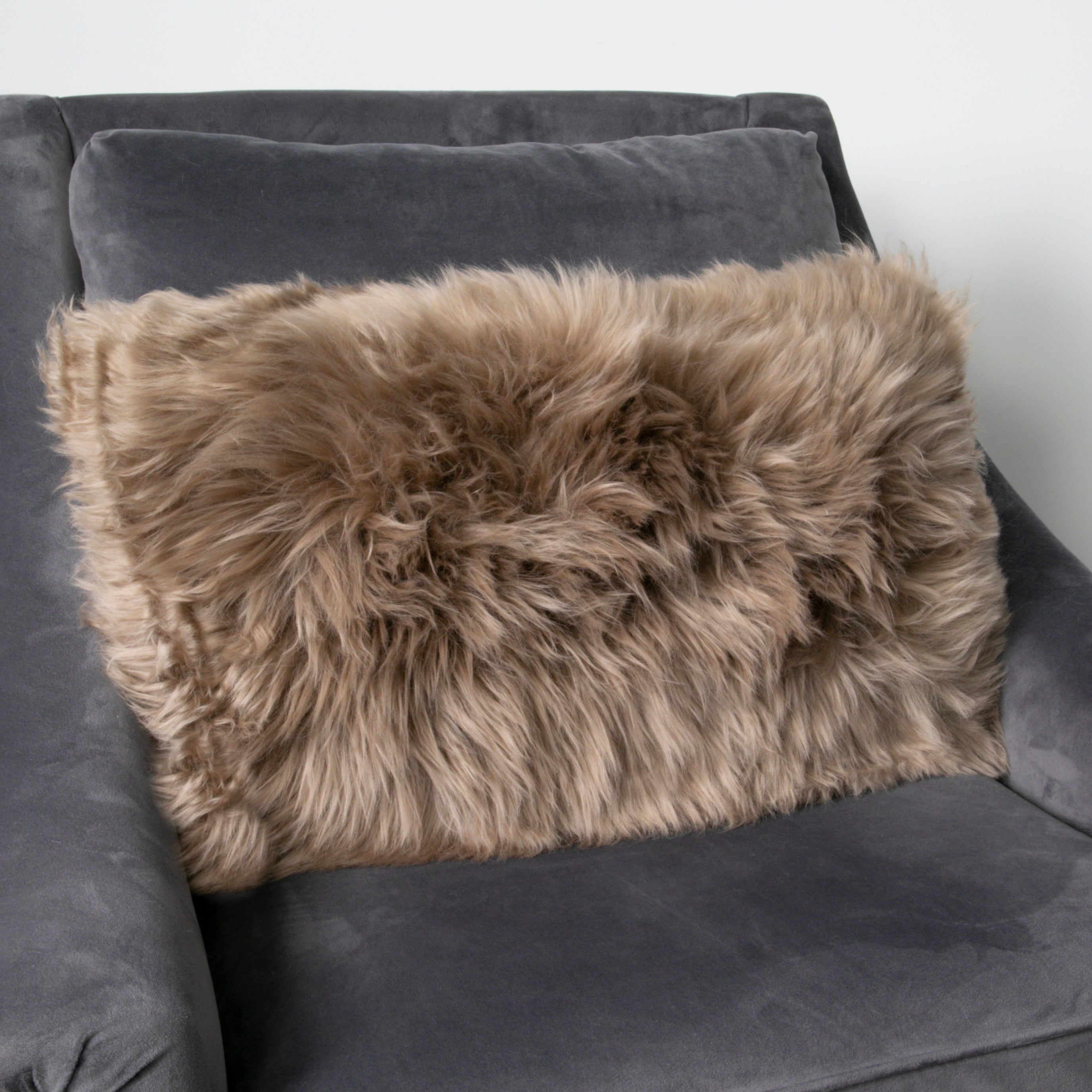 Natural New Zealand Sheepskin Long Hair Long Cushions
