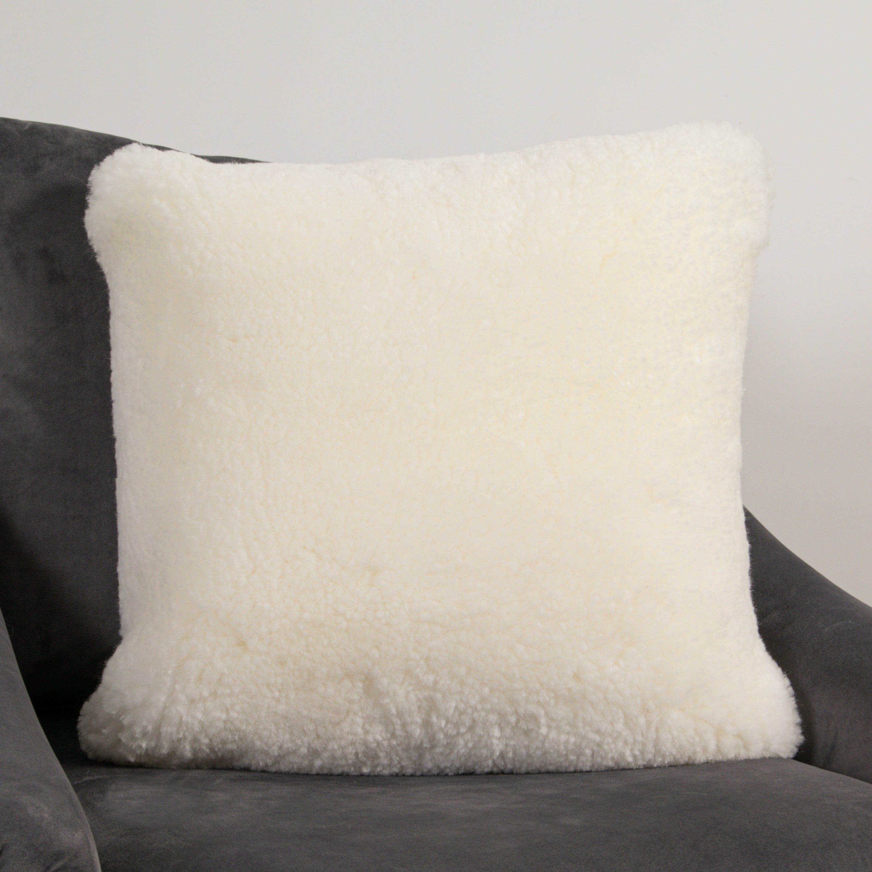 Natural New Zealand Sheepskin Short Pile Square Cushions
