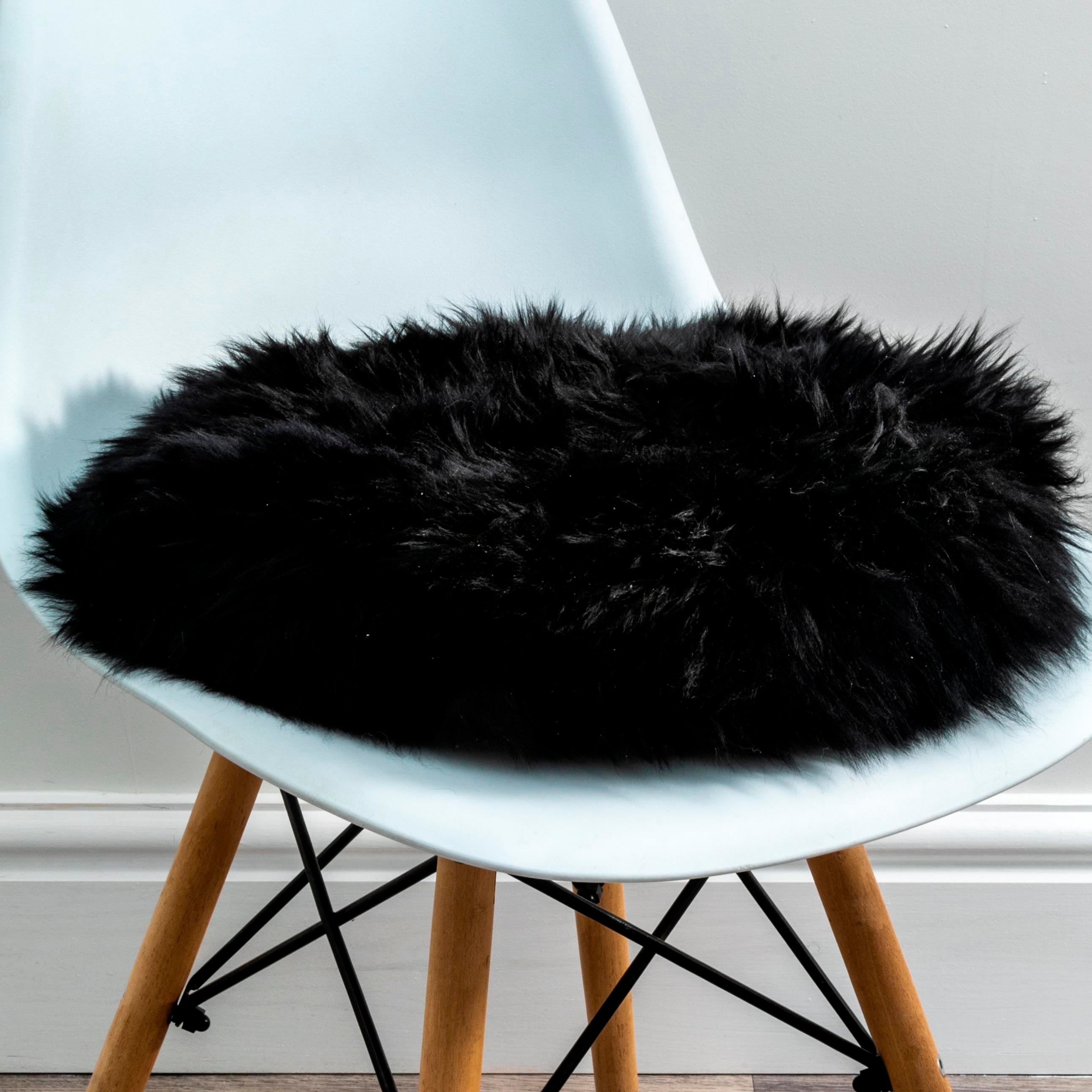 Natural New Zealand Sheepskin Round Chair Pad