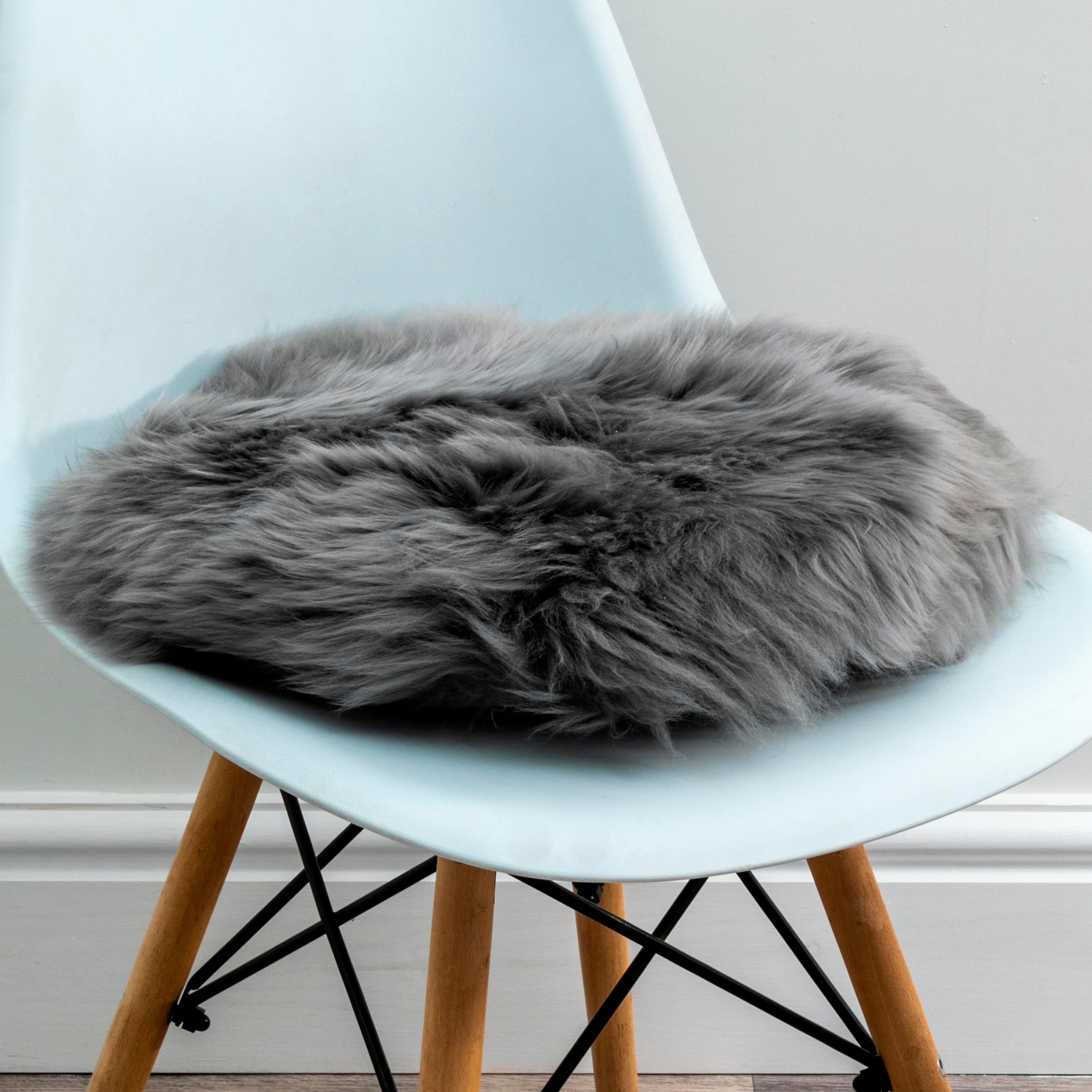 Natural New Zealand Sheepskin Round Chair Pad