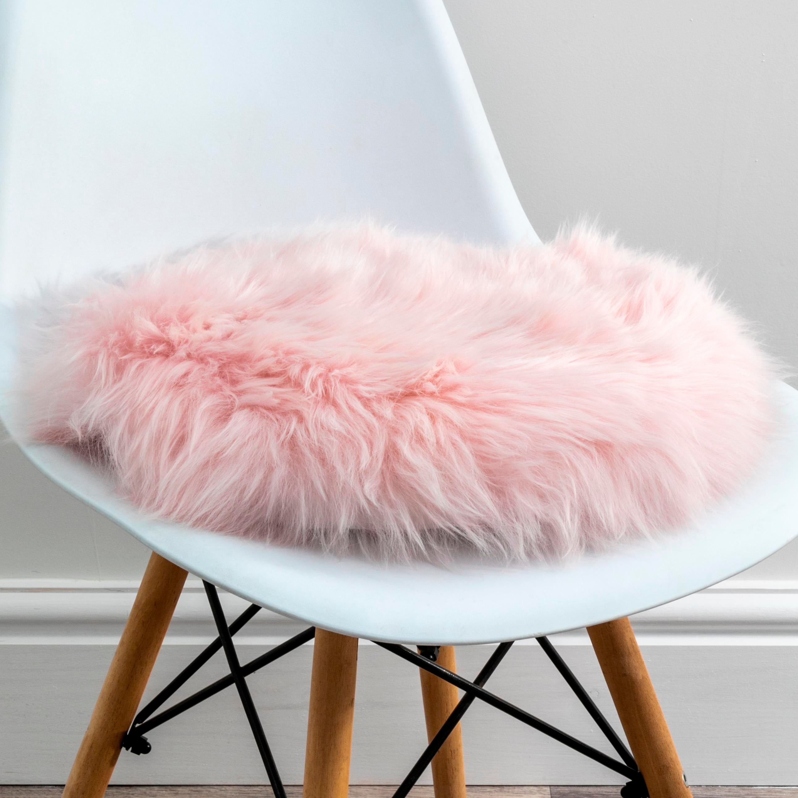 Natural New Zealand Sheepskin Round Chair Pad