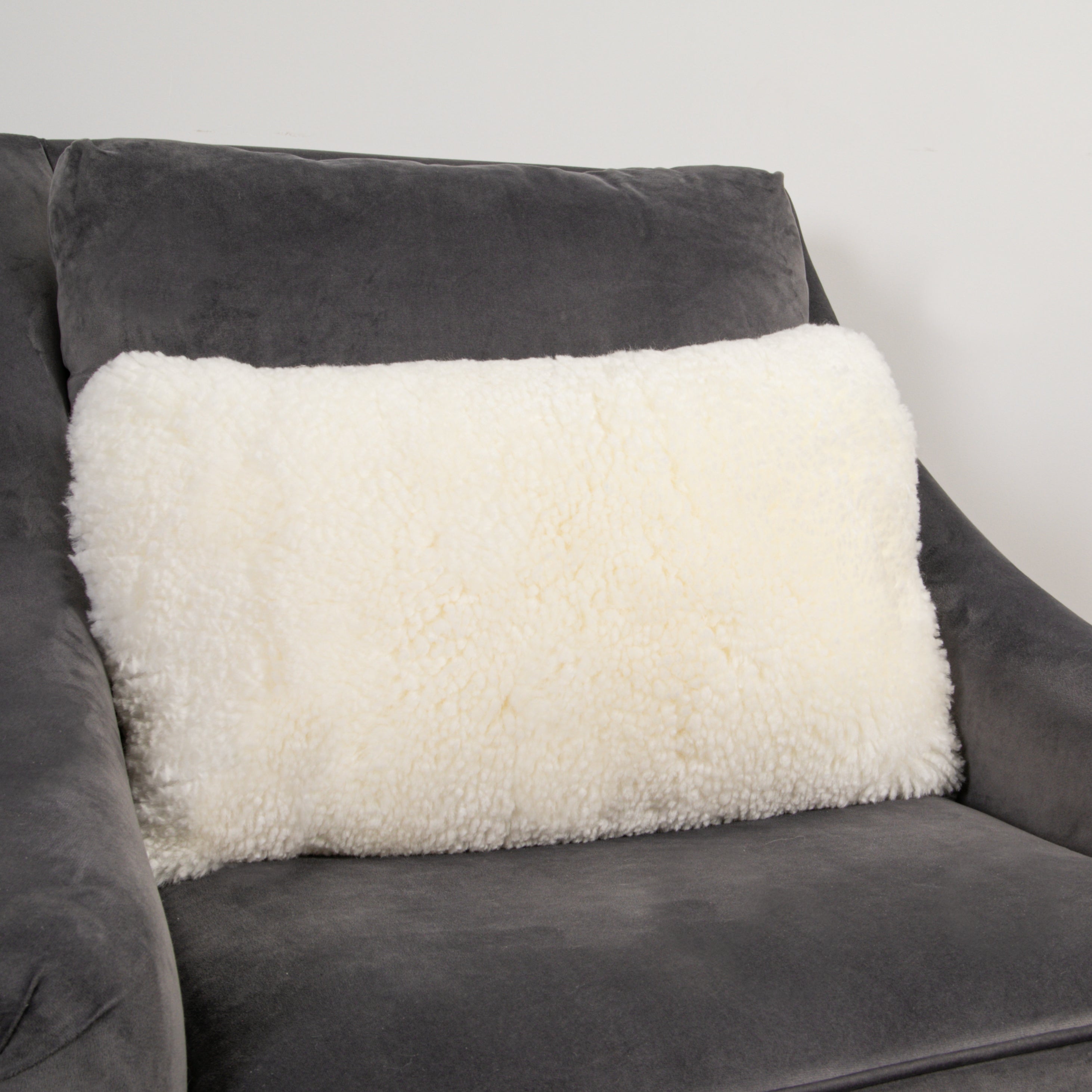 Natural New Zealand Sheepskin Short Pile Long Cushions