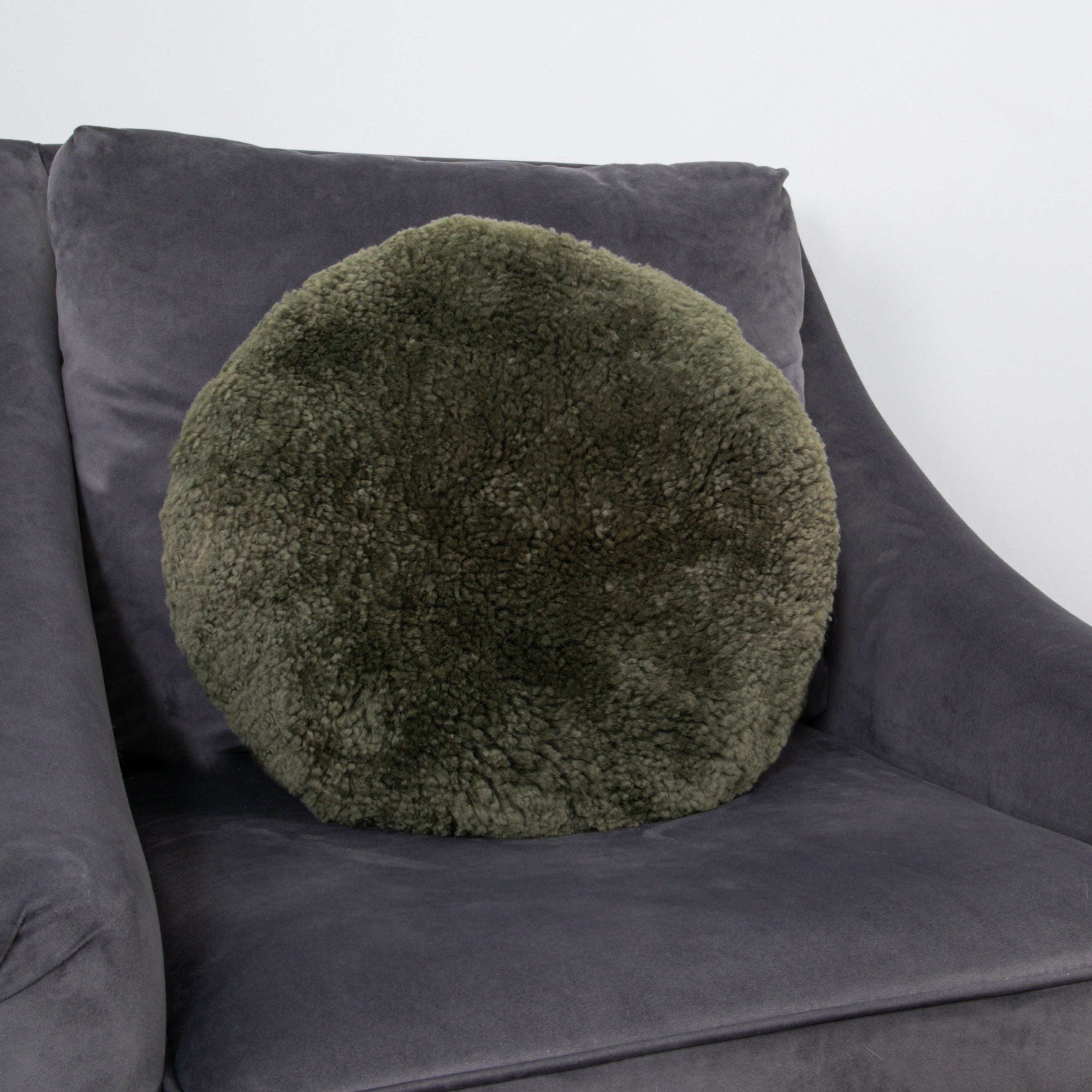 Natural New Zealand Sheepskin Short Pile Round Cushions