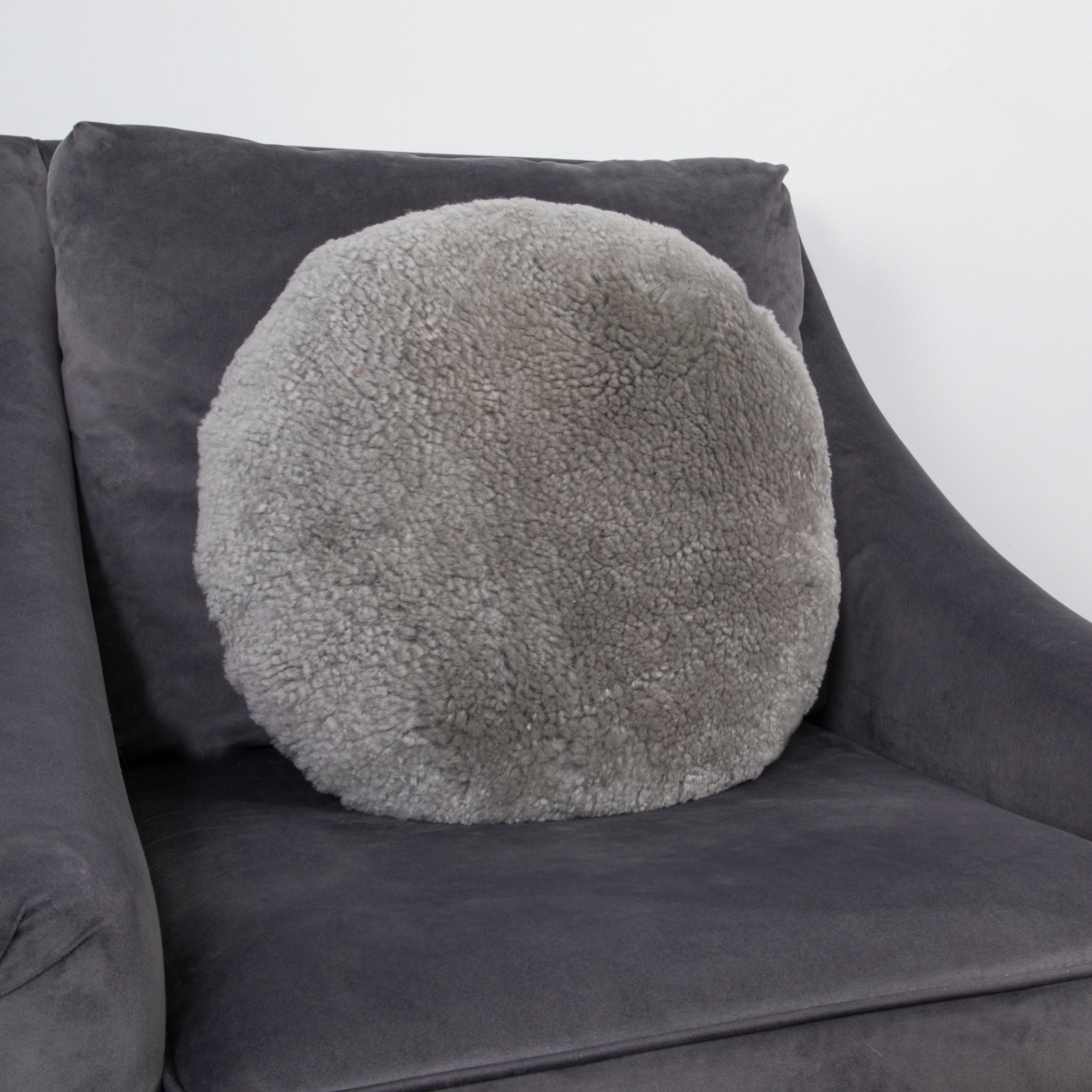 Natural New Zealand Sheepskin Short Pile Round Cushions