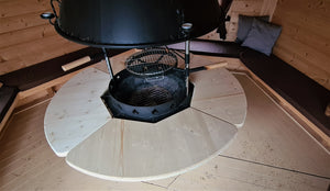 A top down shot of the Viking Premium BBQ Hut grill