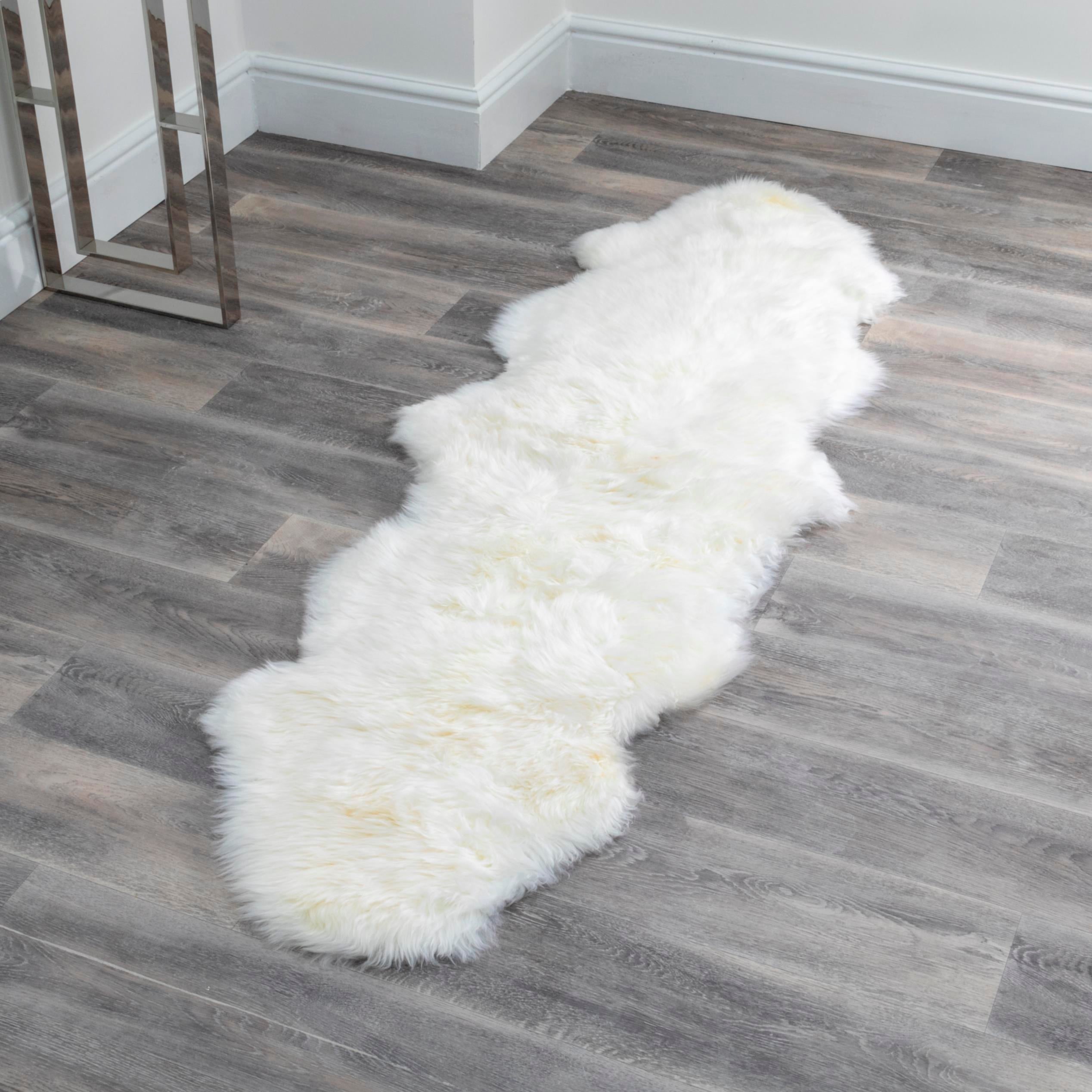 Natural New Zealand Dual Pelt Sheepskin Rug