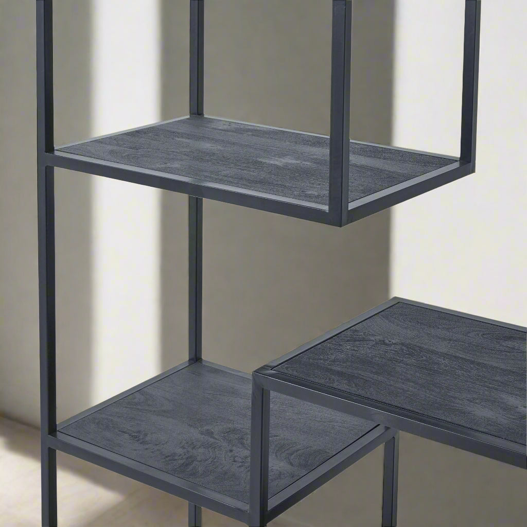 Large Black Multi Shelf Unit