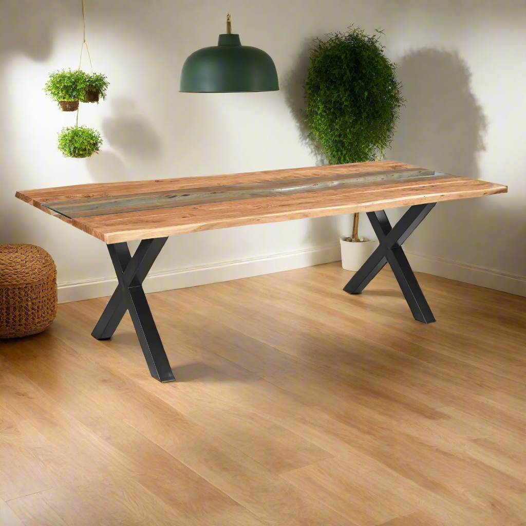 Live Edge Collection Large River Dining Table