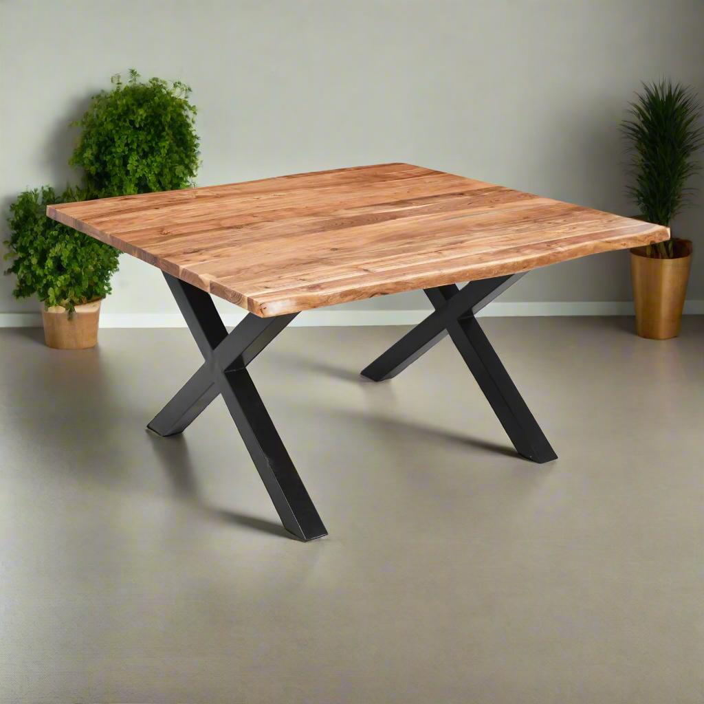 Live Edge Collection Large Square Dining Table