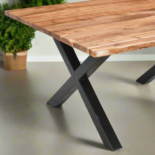 Live Edge Collection Large Square Dining Table