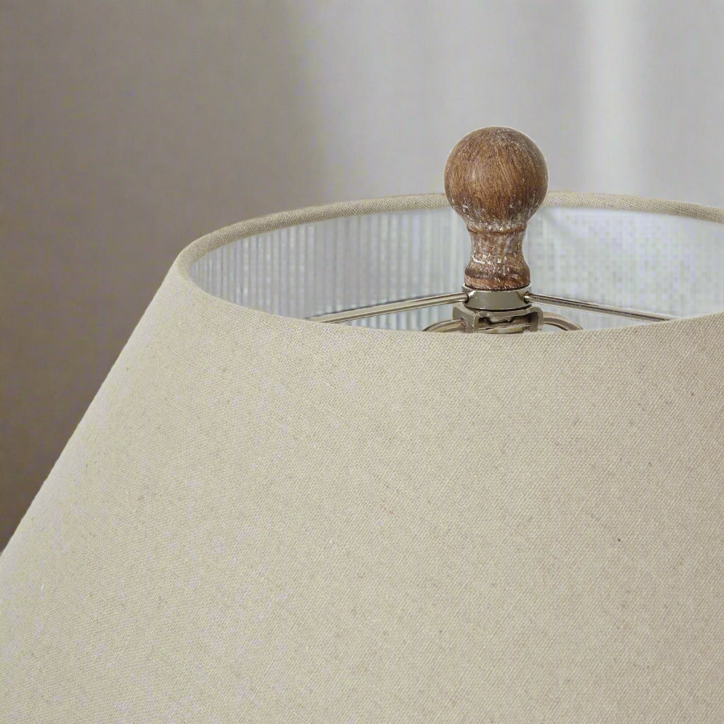 Saturn Table Lamp With Linen Shade