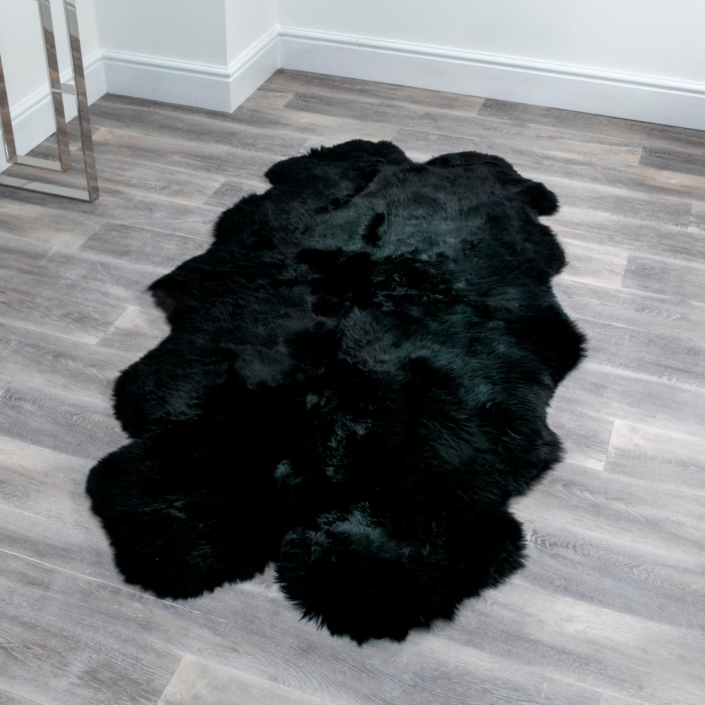 Natural New Zealand Quad Pelt Sheepskin Rug