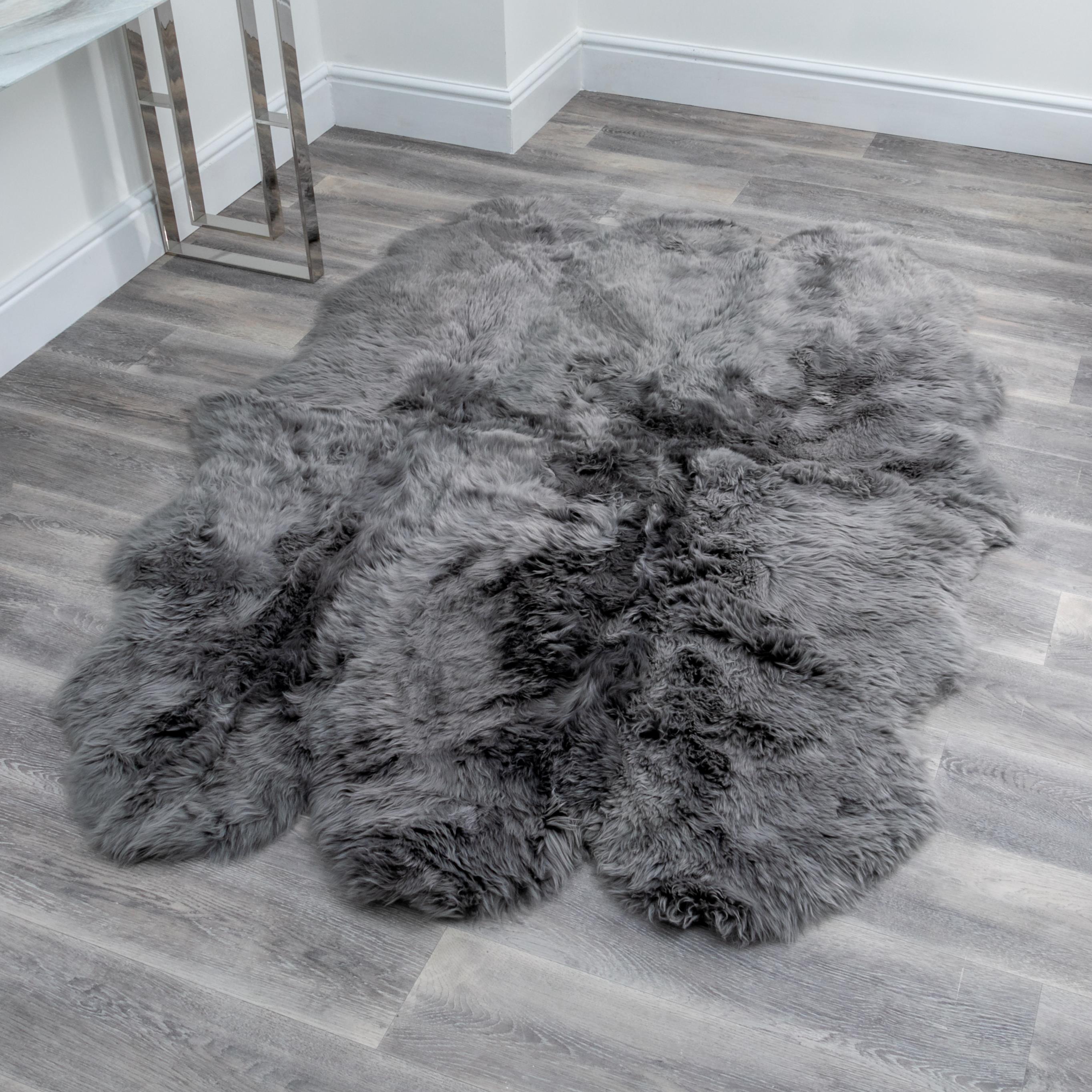 Natural New Zealand Sextuple Pelt Sheepskin Rug