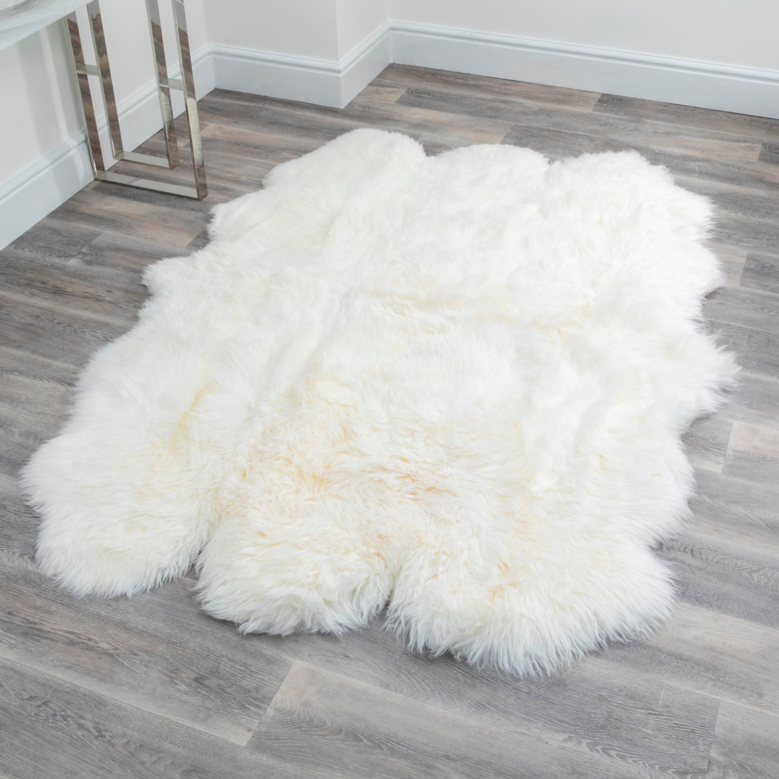 Natural New Zealand Sextuple Pelt Sheepskin Rug