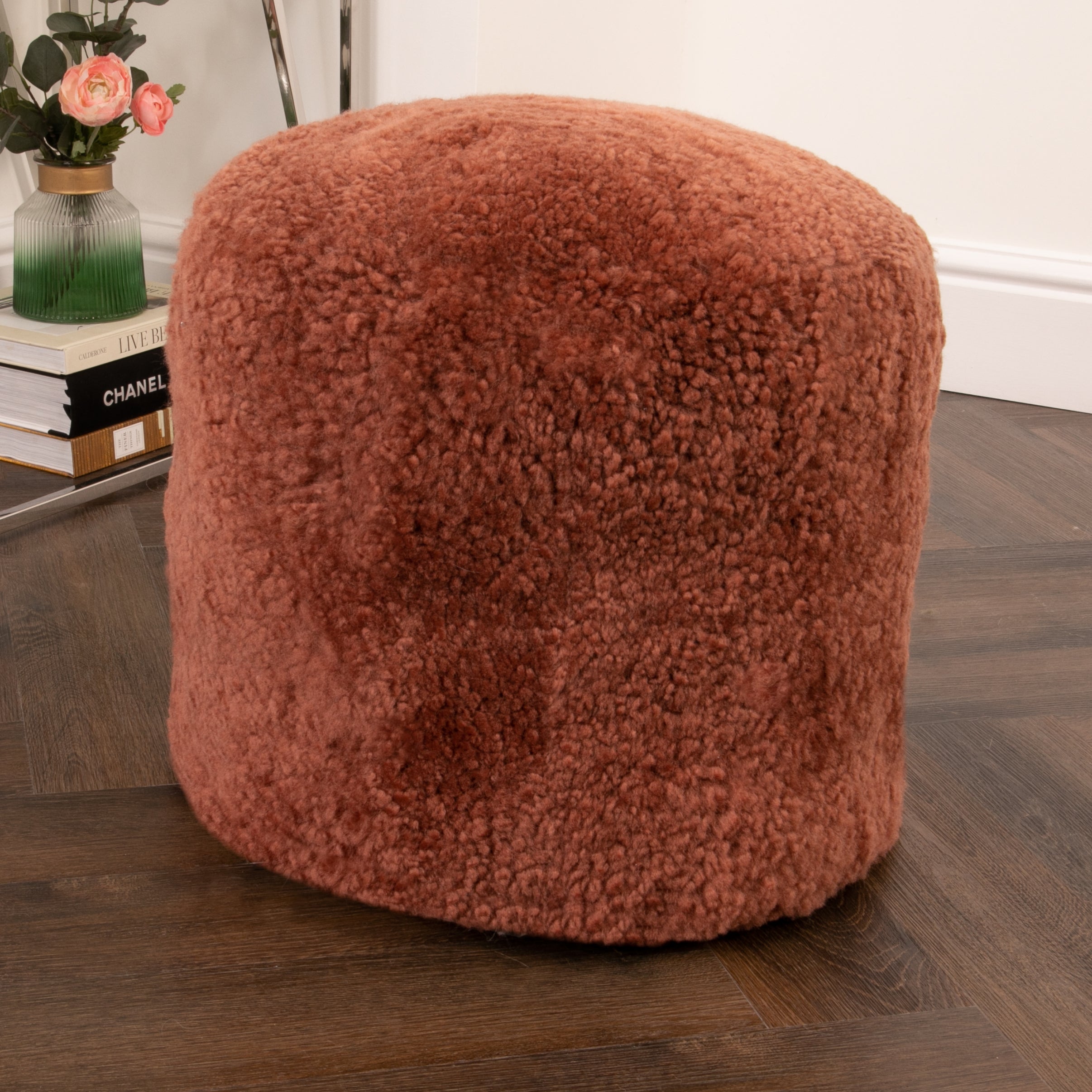 Natural New Zealand Short Pile Pouffe