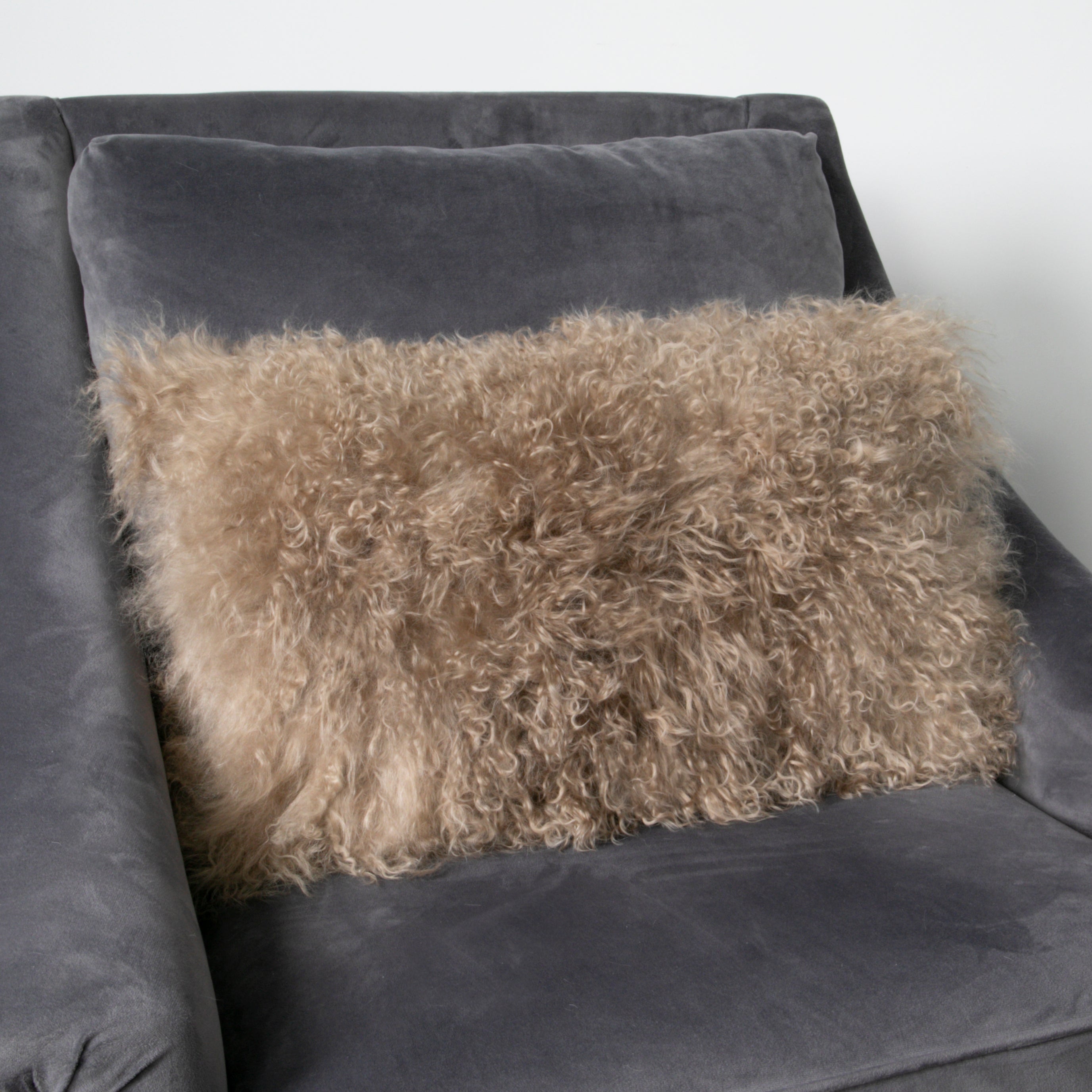 Natural New Zealand Sheepskin Curly Cushions