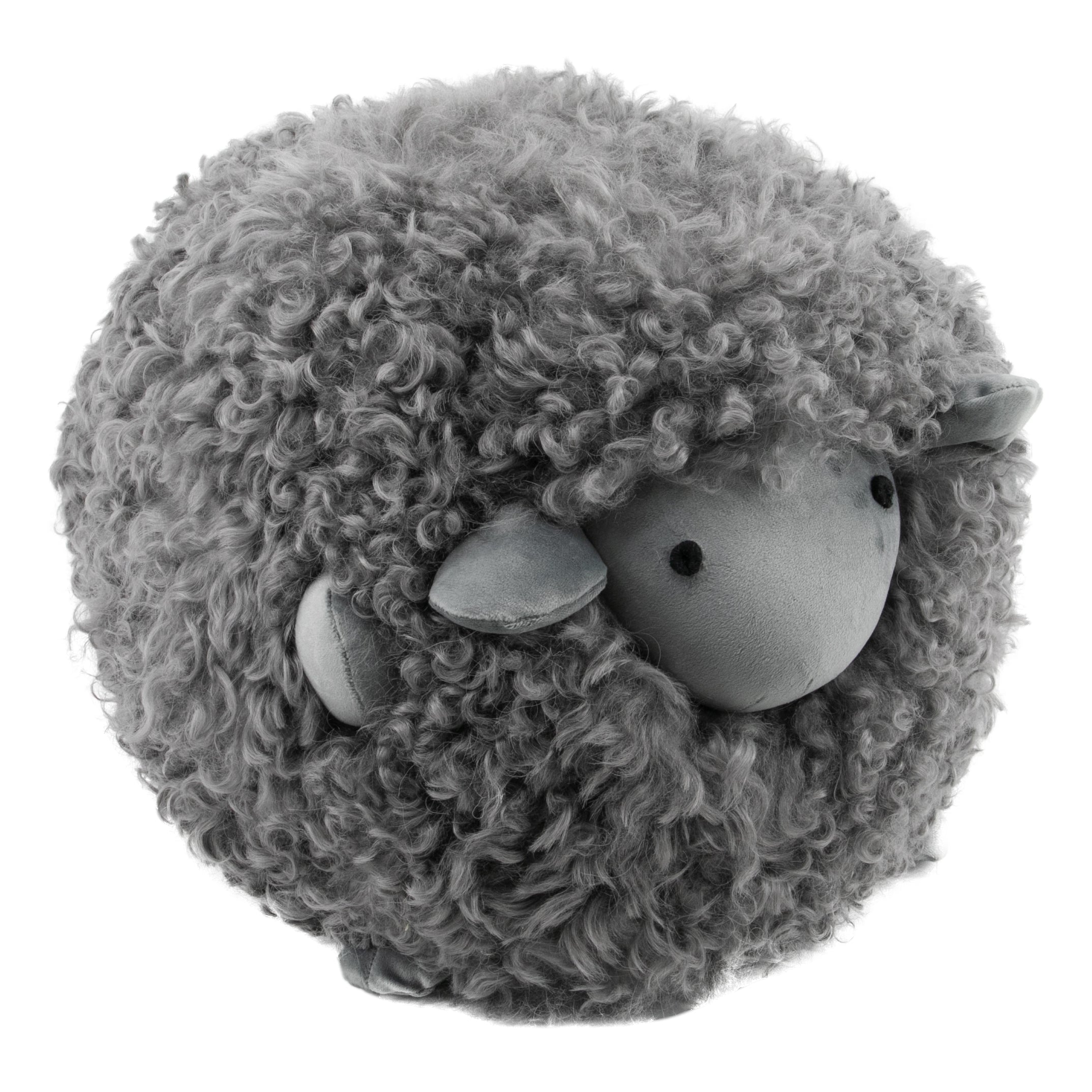 Shearling Lamby Ball Foot Stool