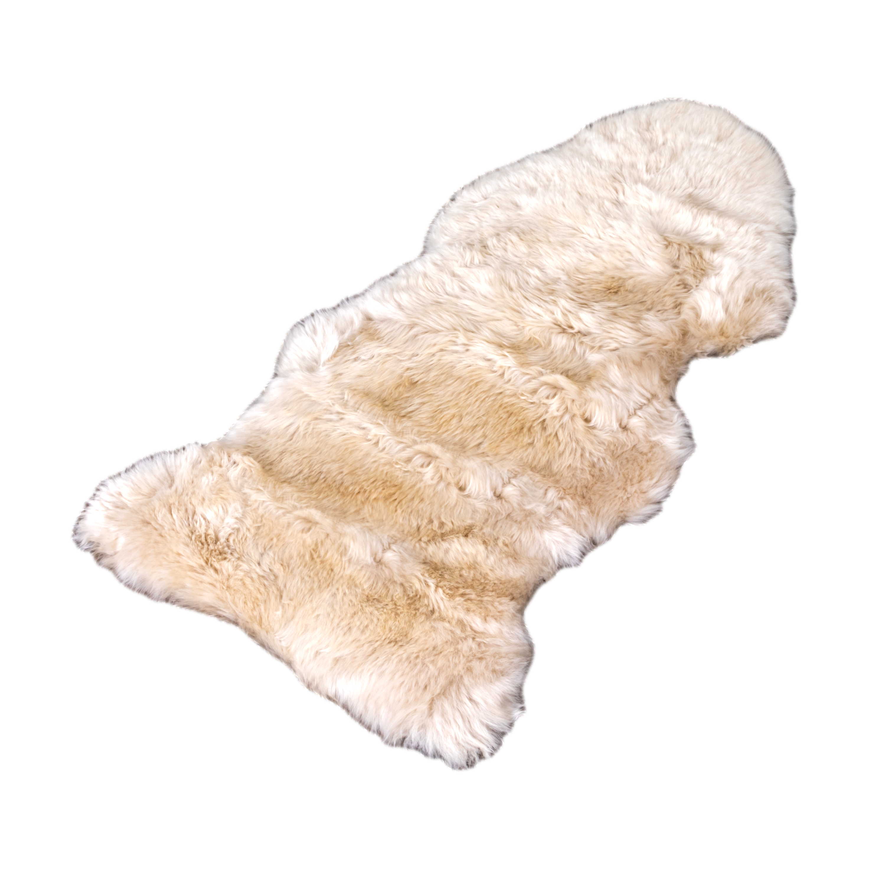 Natural New Zealand Large Long Pile Sheepskin Rug