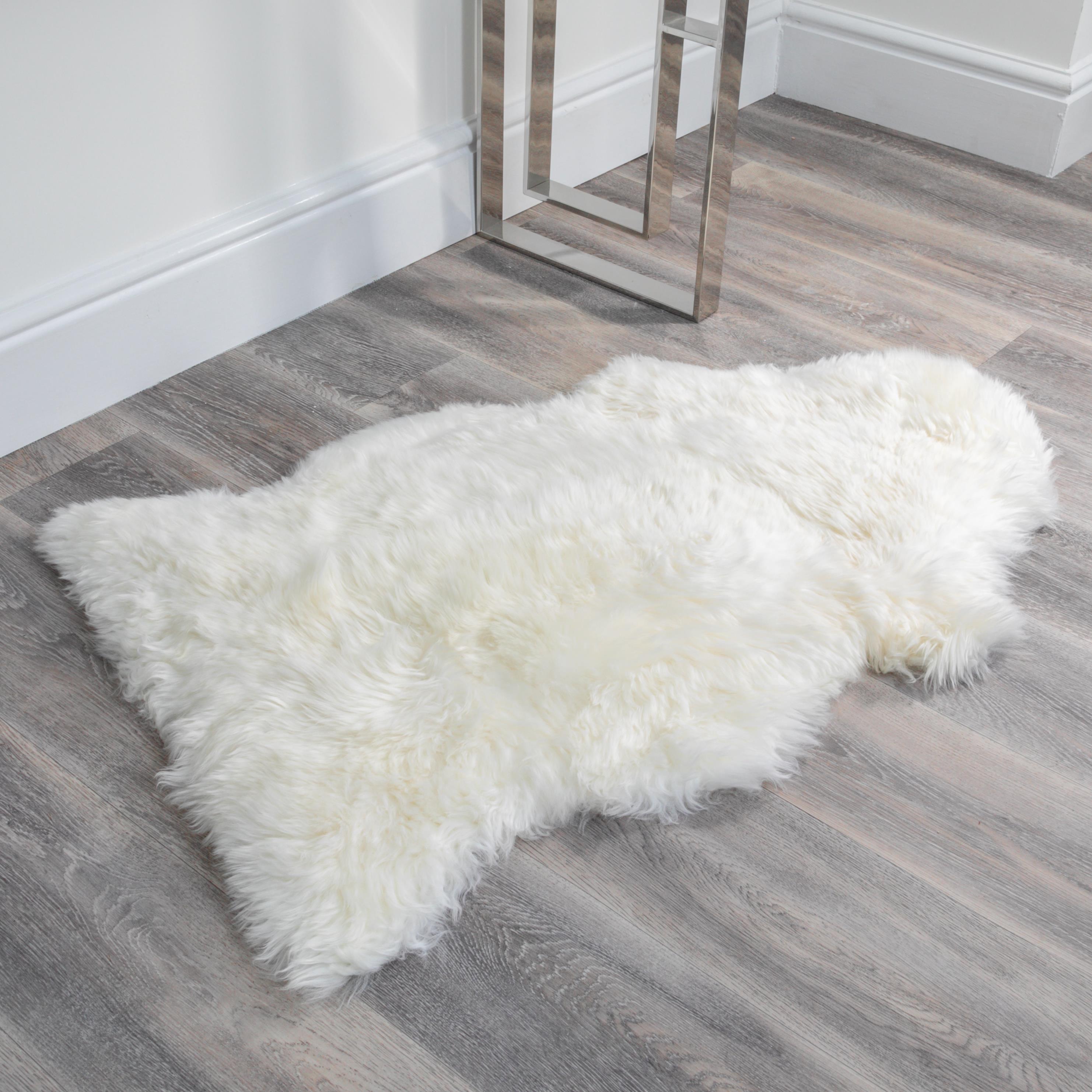 Natural New Zealand Large Long Pile Sheepskin Rug