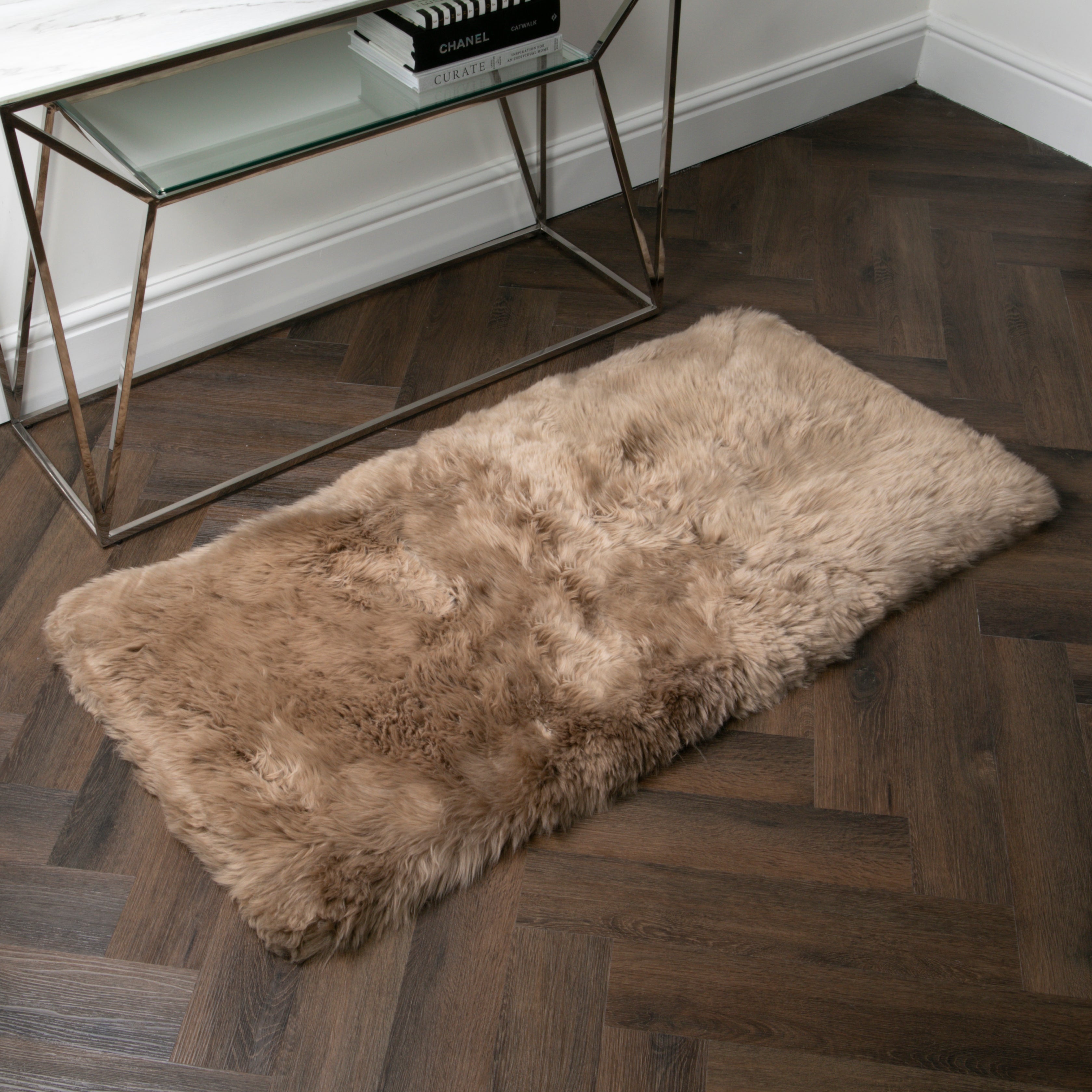 Natural New Zealand Rectangle Sheepskin Rug