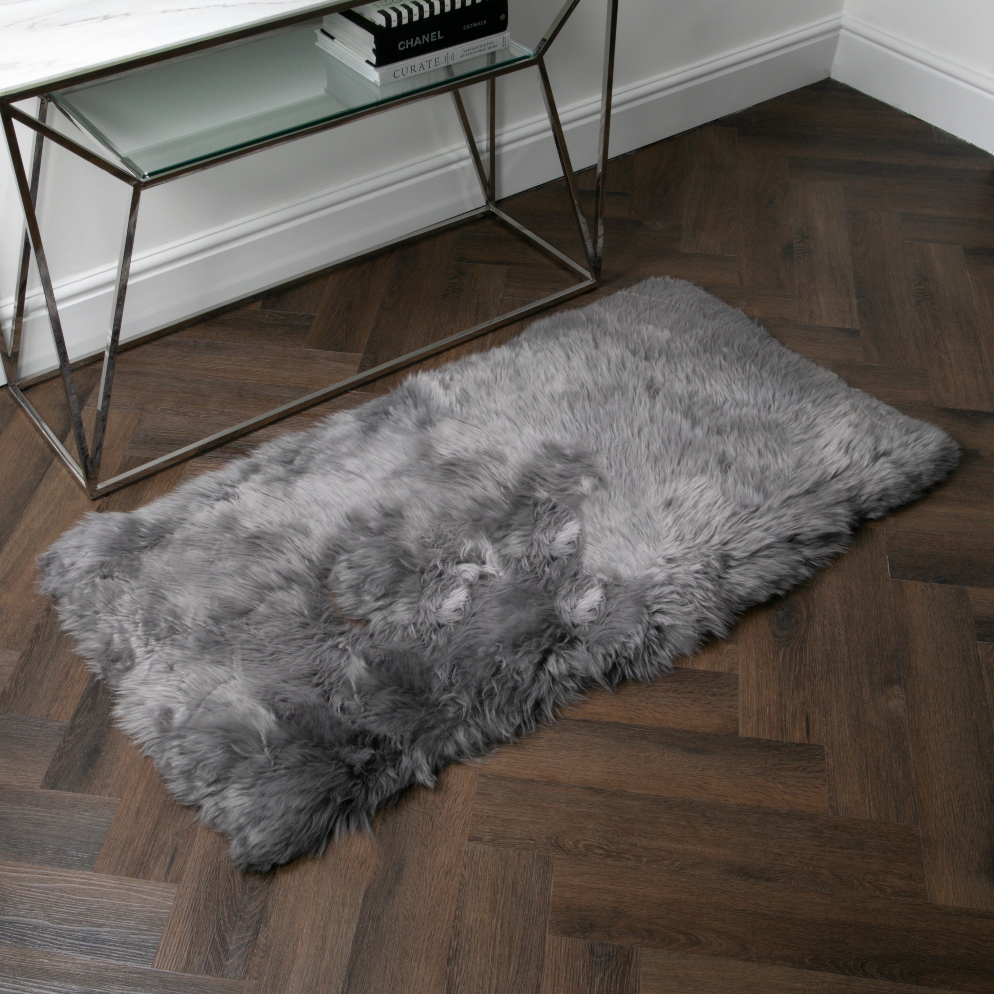 Natural New Zealand Rectangle Sheepskin Rug