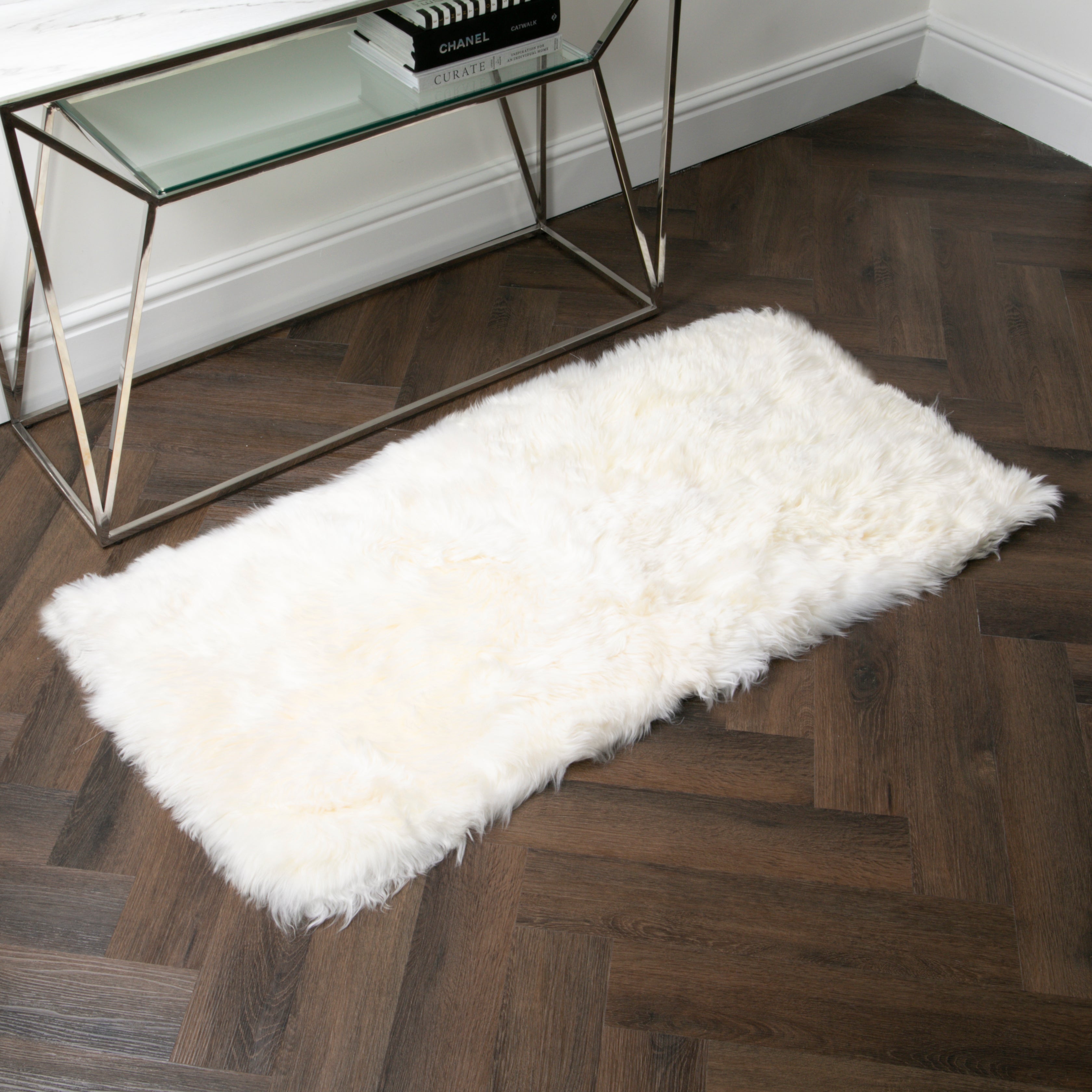 Natural New Zealand Rectangle Sheepskin Rug