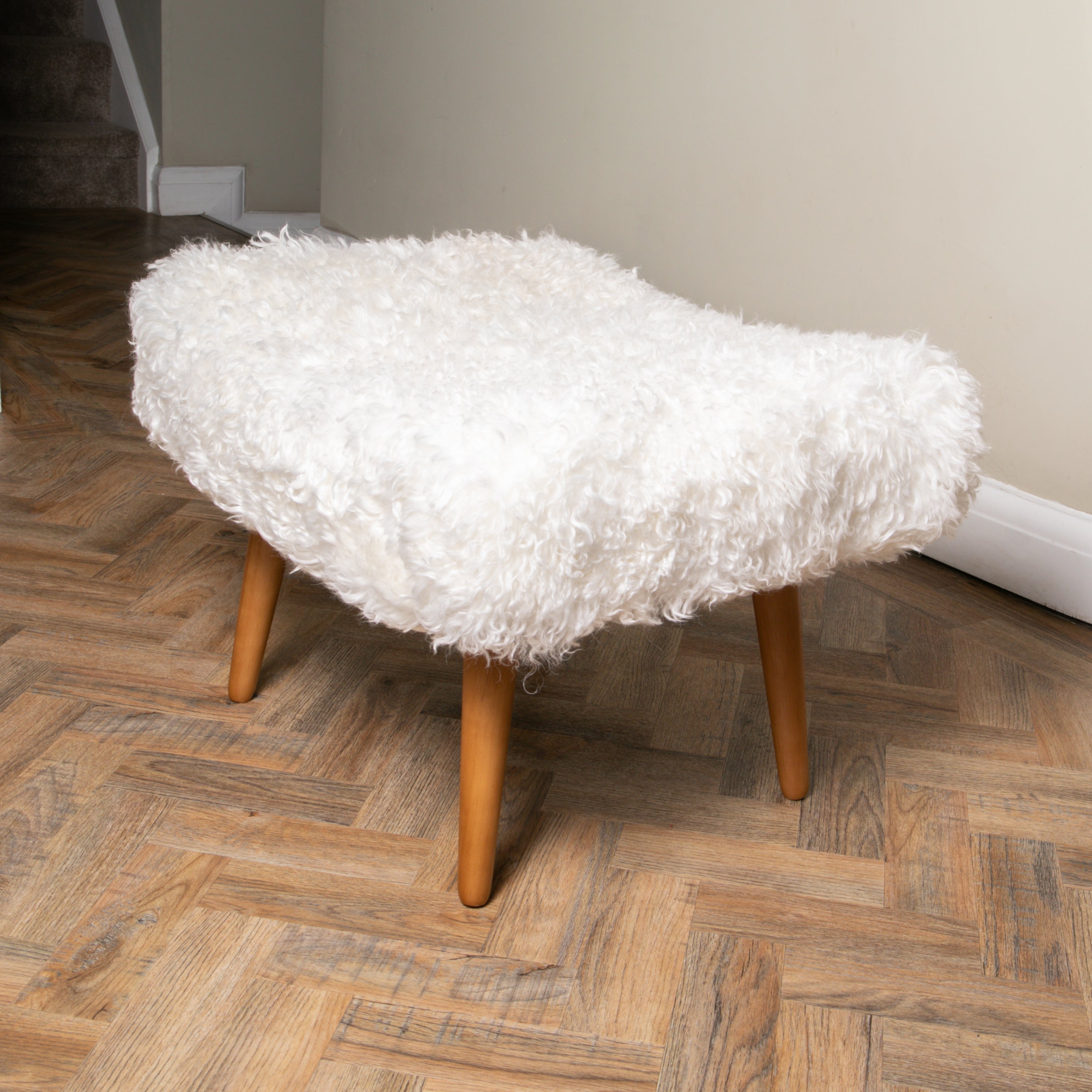 Shearling Sheepskin Footstool