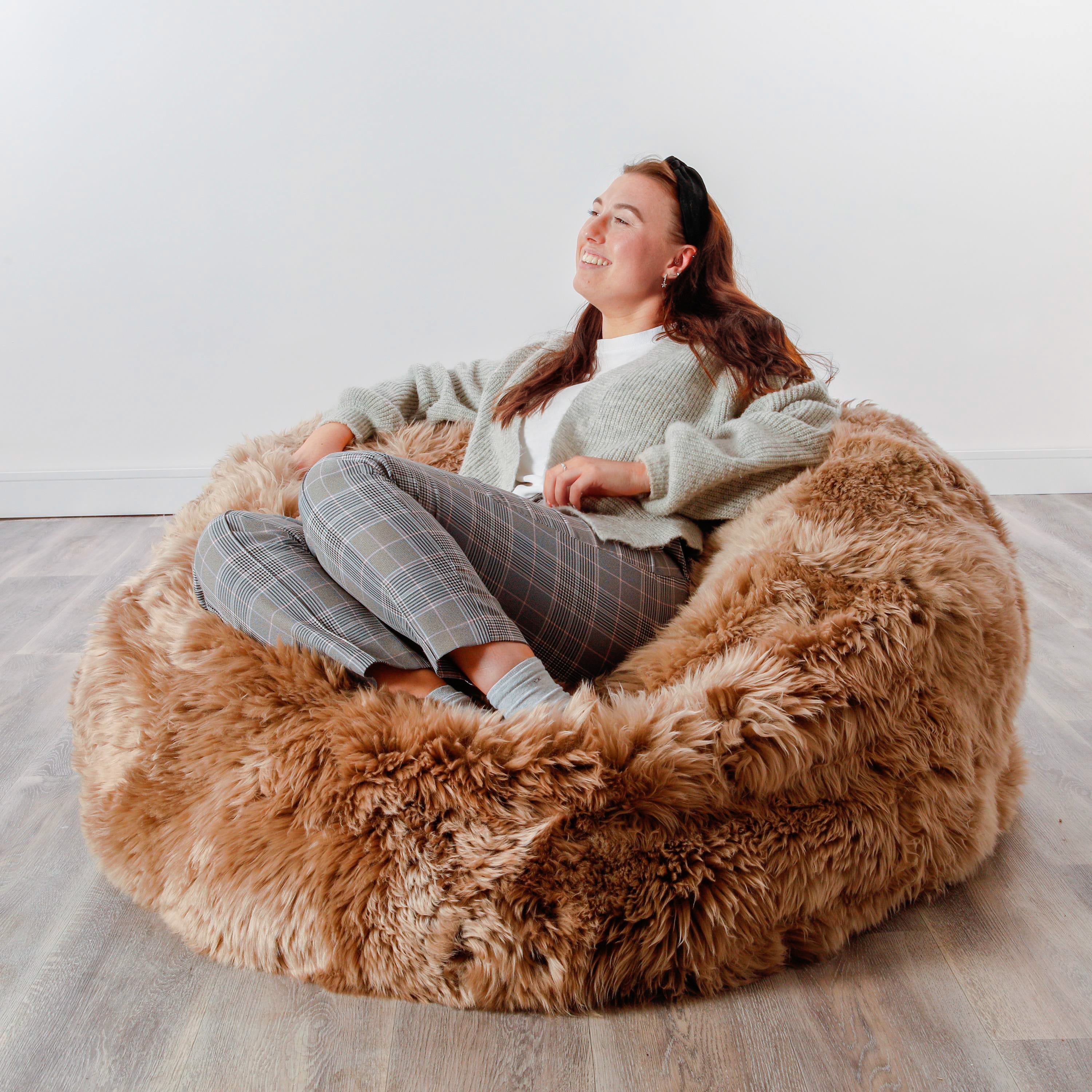 Natural New Zealand Sheepskin Beanbag