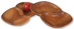 A white background image showing a side profile of the wooden bowls that comes as an accessory option for BBQ hut's and grills.